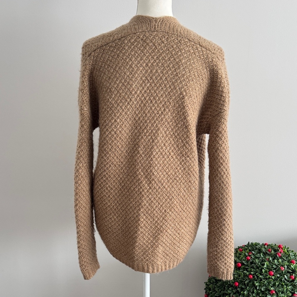 Lineamaglia Tan Women's Cardigan Sz S Made in Italy 🇮🇹 - Picture 3 of 5